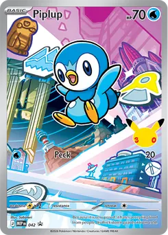 Piplup Black Star Promo from Pokemon First Partner Illustration Collection