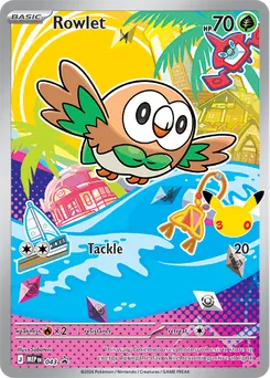 Rowlet Black Star Promo from Pokemon First Partner Illustration Collection