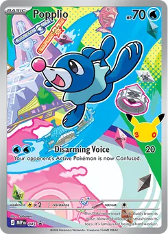 Popplio Black Star Promo from Pokemon First Partner Illustration Collection