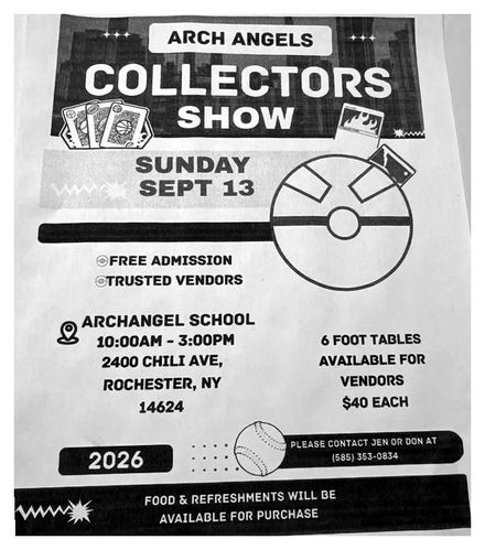 Flyer for Arch Angels Collectors Show, September 13, 2026
