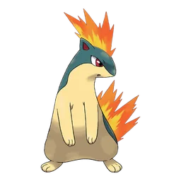 Quilava, official artwork