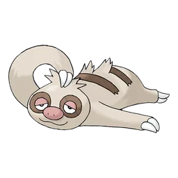 Slakoth, official artwork