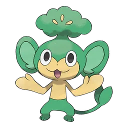 Pansage, official artwork