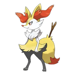 Braixen, official artwork
