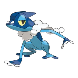 Frogadier, official artwork