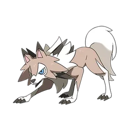 Lycanroc, official artwork
