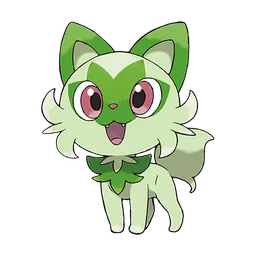 Sprigatito, official artwork